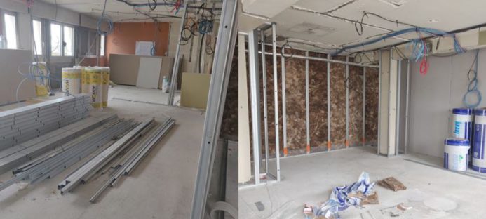 Les travaux de restructuration du centre All’Sims